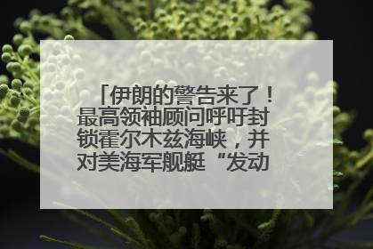 伊朗的警告来了！最高领袖顾问呼吁封锁霍尔木兹海峡，并对美海军舰艇“发动导弹袭击”